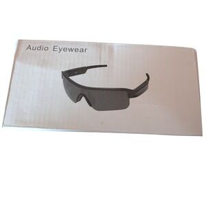 Smart Audio Eyewear‎ Wireless Bluetooth Sunglasses Waterproof Black Shield Mens
